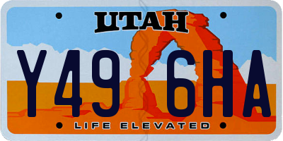 UT license plate Y496HA