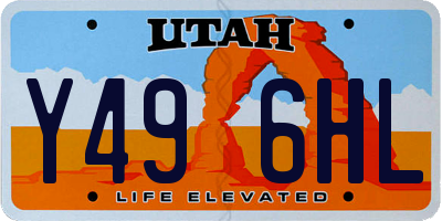 UT license plate Y496HL
