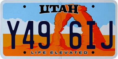 UT license plate Y496IJ