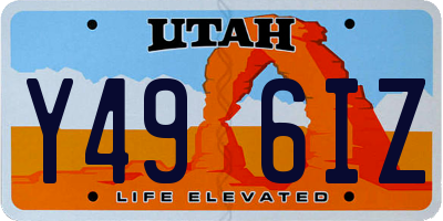 UT license plate Y496IZ