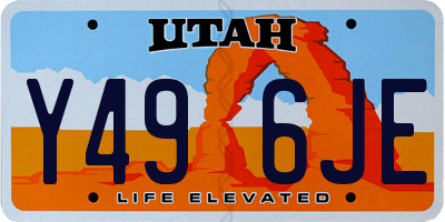 UT license plate Y496JE