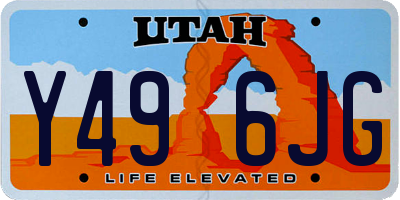 UT license plate Y496JG