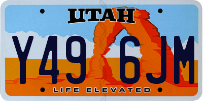 UT license plate Y496JM