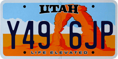 UT license plate Y496JP