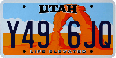 UT license plate Y496JQ
