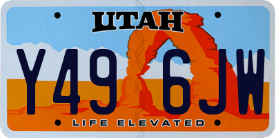 UT license plate Y496JW