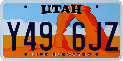 UT license plate Y496JZ