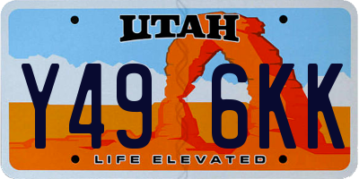 UT license plate Y496KK