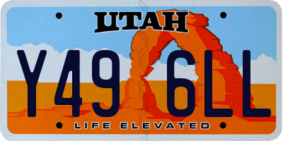 UT license plate Y496LL
