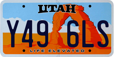 UT license plate Y496LS