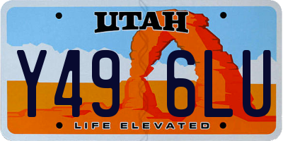 UT license plate Y496LU