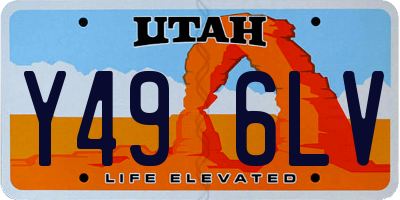 UT license plate Y496LV