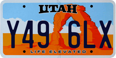 UT license plate Y496LX