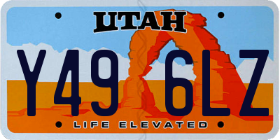 UT license plate Y496LZ