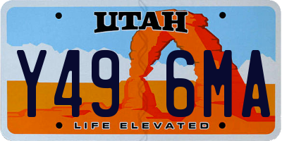 UT license plate Y496MA