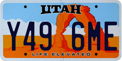 UT license plate Y496ME