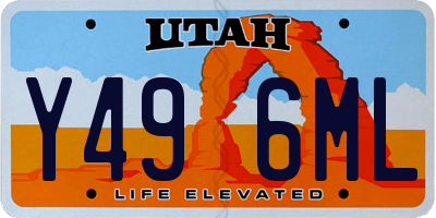 UT license plate Y496ML