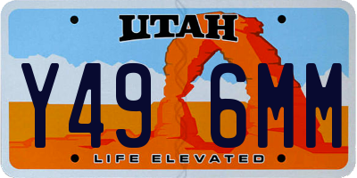 UT license plate Y496MM