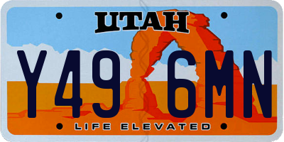 UT license plate Y496MN