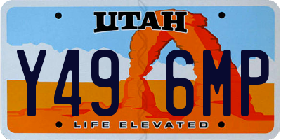 UT license plate Y496MP