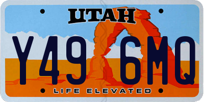 UT license plate Y496MQ