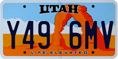 UT license plate Y496MV