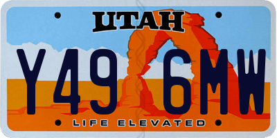 UT license plate Y496MW