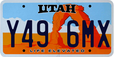 UT license plate Y496MX
