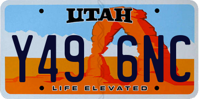 UT license plate Y496NC