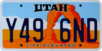 UT license plate Y496ND