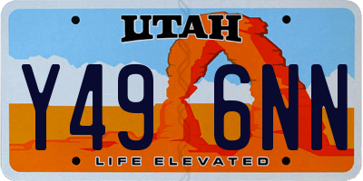 UT license plate Y496NN