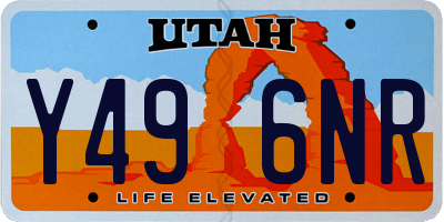 UT license plate Y496NR