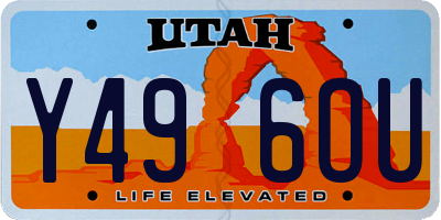 UT license plate Y496OU
