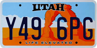 UT license plate Y496PG