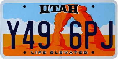 UT license plate Y496PJ