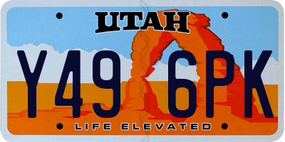 UT license plate Y496PK
