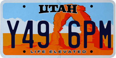 UT license plate Y496PM