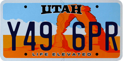 UT license plate Y496PR
