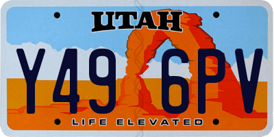 UT license plate Y496PV