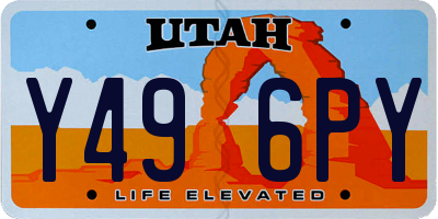 UT license plate Y496PY