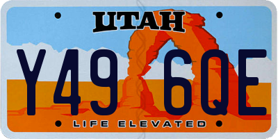 UT license plate Y496QE