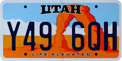 UT license plate Y496QH