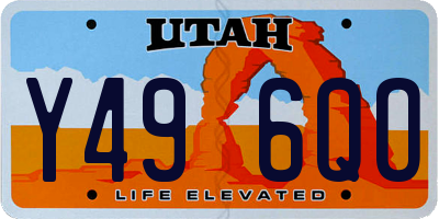 UT license plate Y496QO