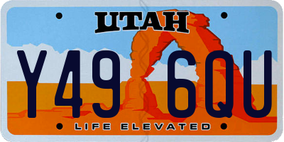 UT license plate Y496QU