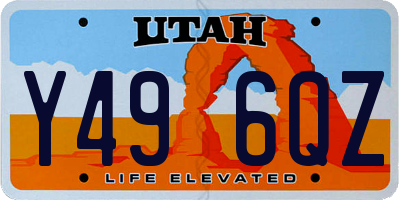 UT license plate Y496QZ