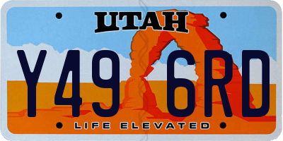 UT license plate Y496RD