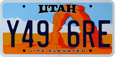 UT license plate Y496RE
