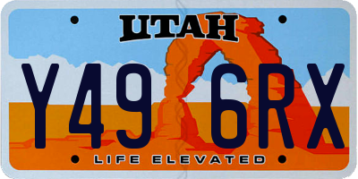 UT license plate Y496RX