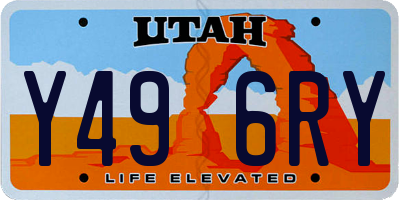 UT license plate Y496RY