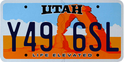 UT license plate Y496SL